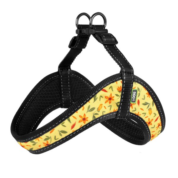 Шлея ТМ HIDOG COMFORT "Flowers yellow", розмір XXS (обхват грудної клітини 28-34см) 135.1019 фото