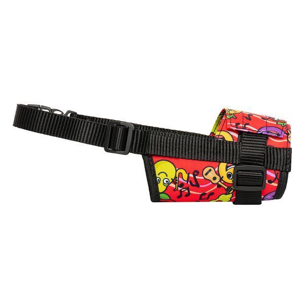Намордник для собаки ТМ HIDOG "Crazy red fruits" из нейлона регулируемый, размер S (14-20см) 130.1056 фото