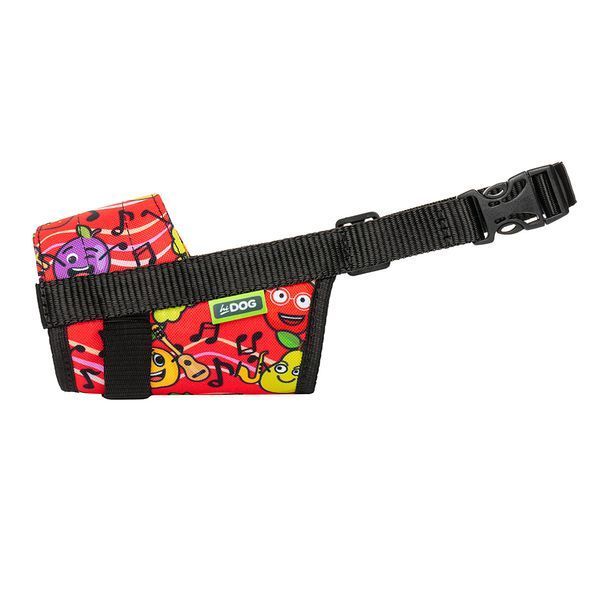 Намордник для собаки ТМ HIDOG "Crazy red fruits" из нейлона регулируемый, размер S (14-20см) 130.1056 фото