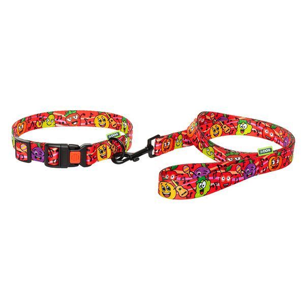 Повідець для собаки ТМ HIDOG "Crazy red fruits", розмір XS (ширина 10мм, довжина 152см) 120.1056 фото