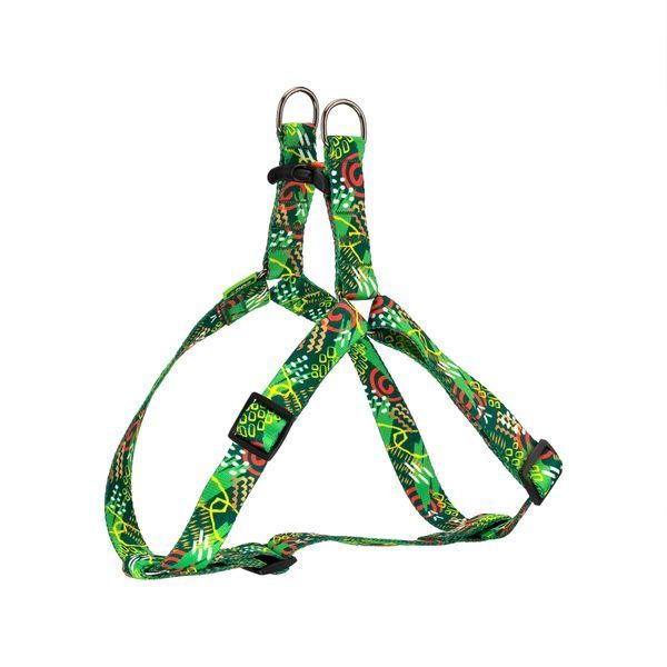 Шлея для собаки ТМ HIDOG "Abstraction green", розмір XS (обхват грудної клітини 26-40см, ширина-10мм) 125.1045 фото