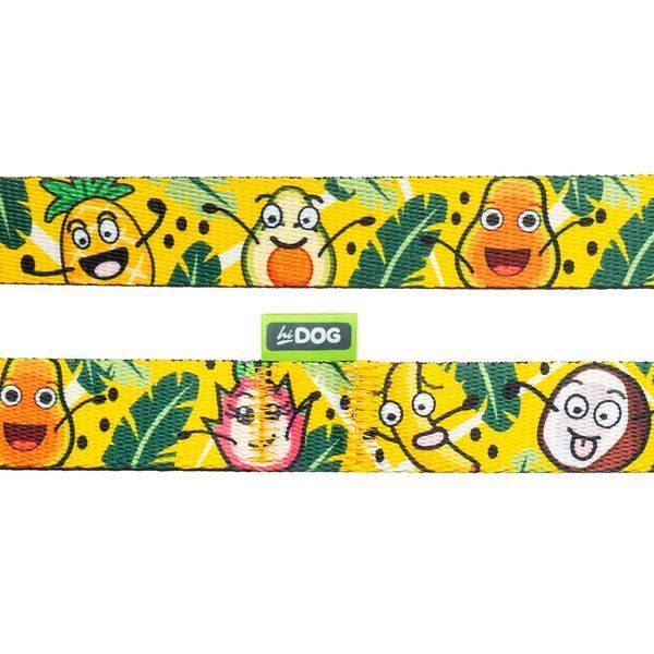 Повідець для собаки ТМ HIDOG "Crazy yellow fruits", розмір XS (ширина 10мм, довжина 152см) 120.1057 фото