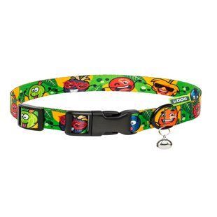 Нашийник для кота ТМ HIDOG "Crazy green fruits", розмір XS (ширина 10мм, обхват шиї 18-28см) 101.1055 фото