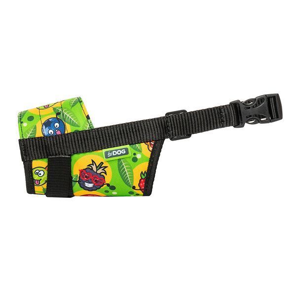 Намордник для собаки ТМ HIDOG "Crazy green fruits" з нейлону регульований, розмір S (14-20см) 130.1055 фото