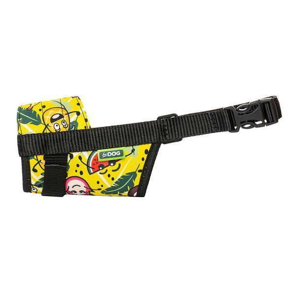 Намордник для собаки ТМ HIDOG "Crazy yellow fruits" з нейлону регульований, розмір S (14-20см) 130.1057 фото